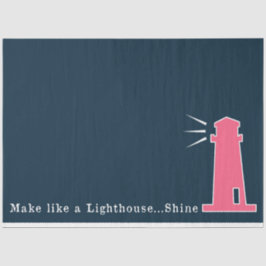 Papel De Seda Design 7 da Série Náutica Rosa e Marinho