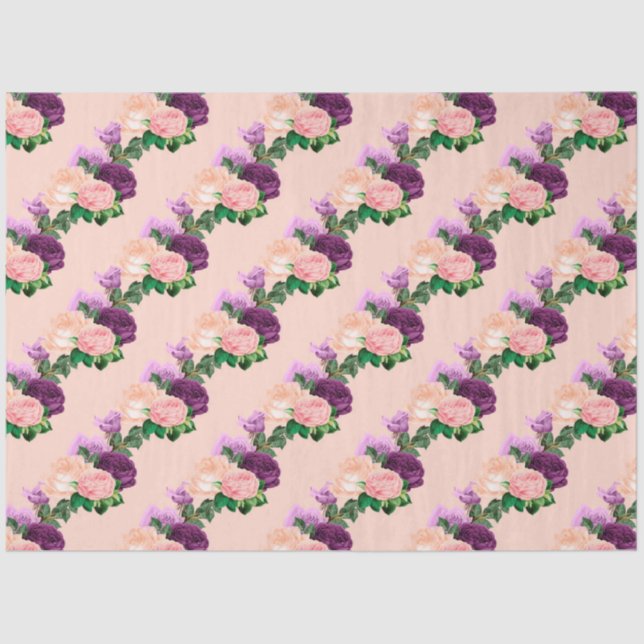 Papel De Seda Design 7 da série Pêssego, Rosa e Lavanda (Frente )