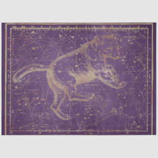 Papel De Seda Design 7 da Série Star Map Dourada