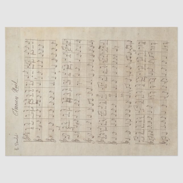 Papel De Seda Design 8 da Série Música e Rosas (Frente )