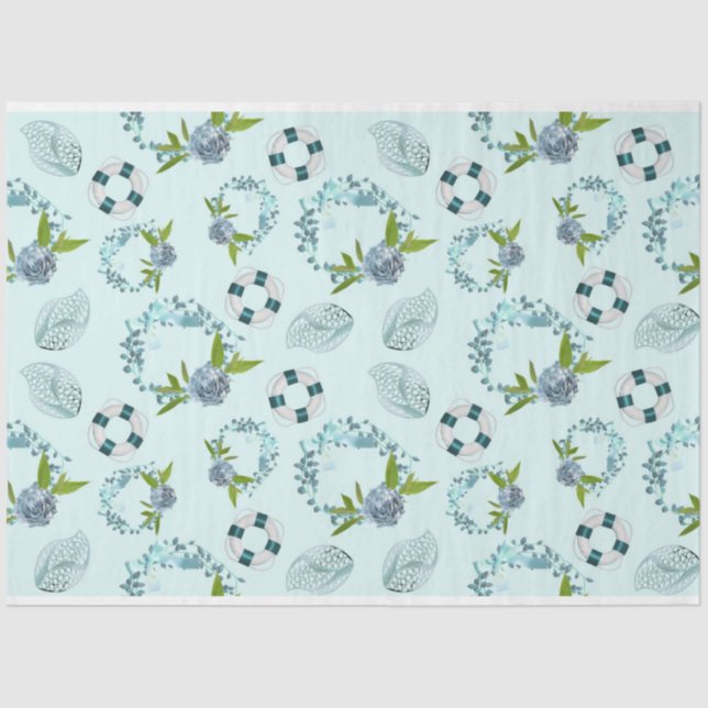 Papel De Seda Design 8 da série náutica (Frente )