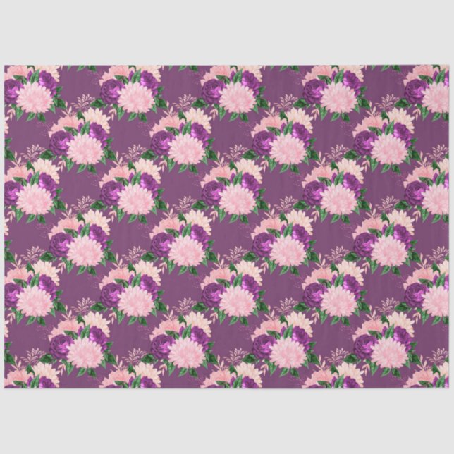 Papel De Seda Design 9 da série Pêssego, Rosa e Lavanda (Frente )