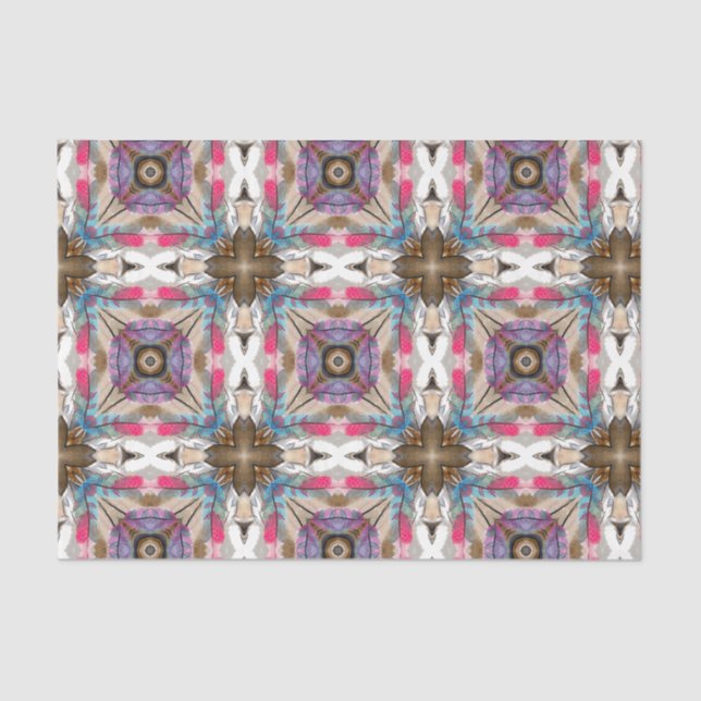 Papel De Seda Design abstrato de aquarela sudoeste (Frente )