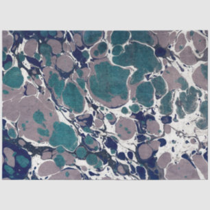 Papel De Seda Design abstrato marcado Azul-branco