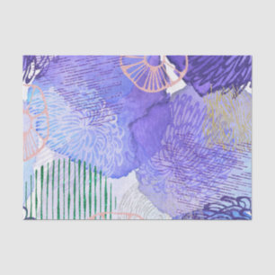 Papel De Seda Design Abstrato Roxo