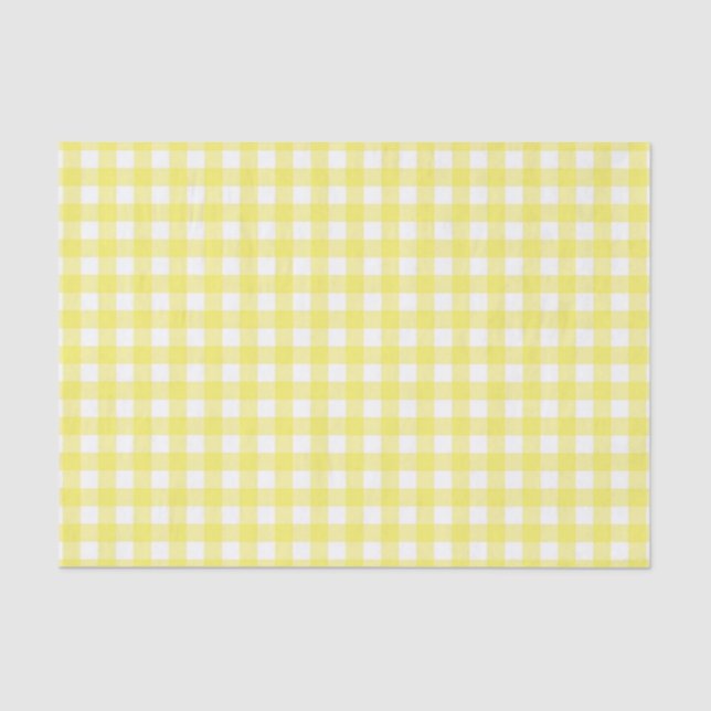 Papel De Seda Design amarelo e branco do guingão (Frente )