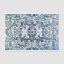 Design Azul Tan Nativo Americano Tribal