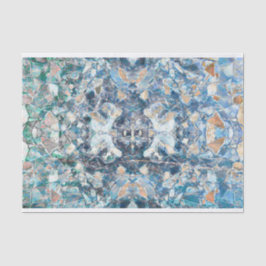 Papel De Seda Design Azul Tan Nativo Americano Tribal