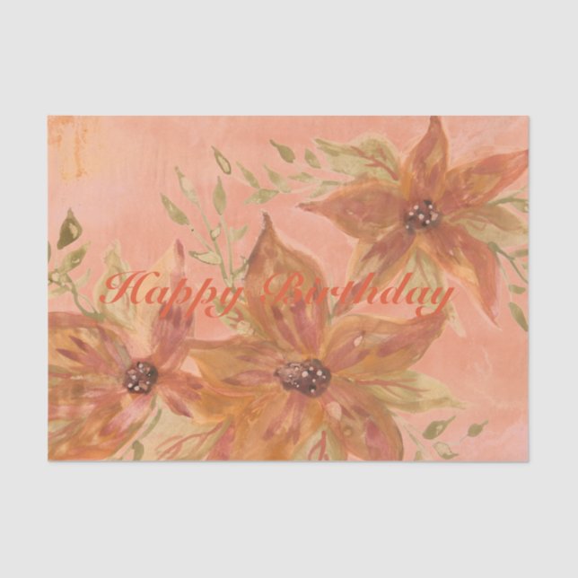 Papel De Seda Design com coral (Frente )