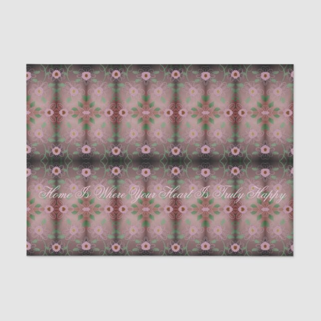 Papel De Seda Design cor-de-rosa flores (Frente )