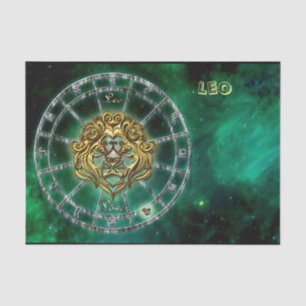 Papel De Seda Design da astrologia do zodíaco de Leo