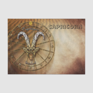 Papel De Seda Design da astrologia do zodíaco do Capricórnio