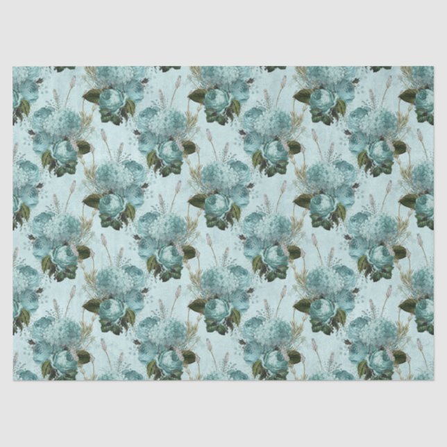 Papel De Seda Design da Série Água Floral Desgastada 7 (Frente )