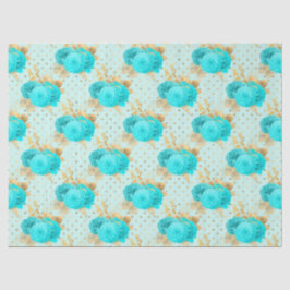 Papel De Seda Design da Série Aqua e Ouro 1