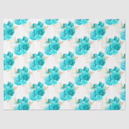 Papel De Seda Design da Série Aqua e Ouro 8