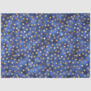 Papel De Seda Design da Série Azul e Dourada 20