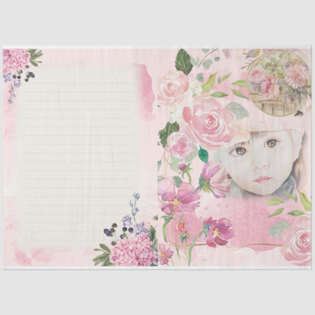 Papel De Seda Design da série chique 1 do Escrevendo (Frente )