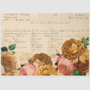 Papel De Seda Design da série Flores e Ephemera nº 13