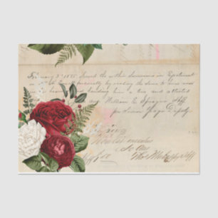 Papel De Seda Design da série Flores e Ephemera nº 4