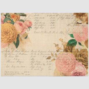 Papel De Seda Design da Série Flores e Ephemera nº 9