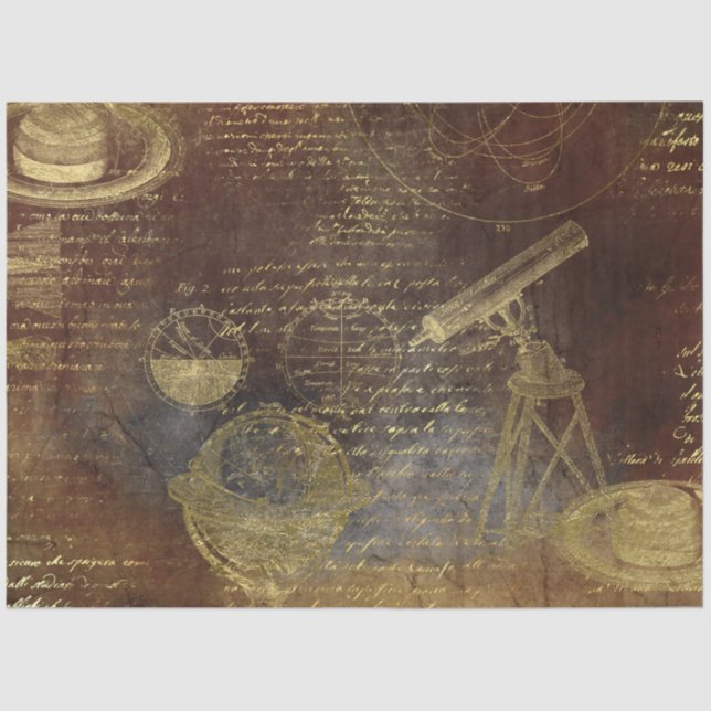 Papel De Seda Design da Série Galileo Dourada 10 (Frente )