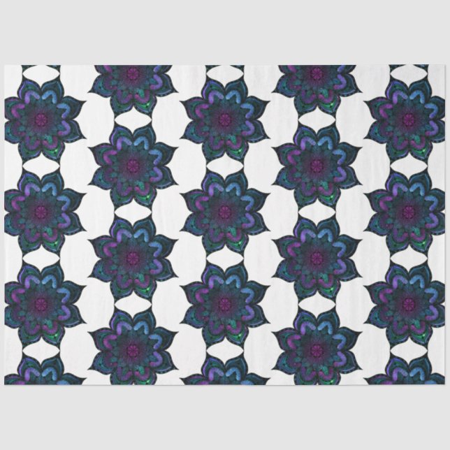 Papel De Seda Design da Série Mandala 10 (Frente )
