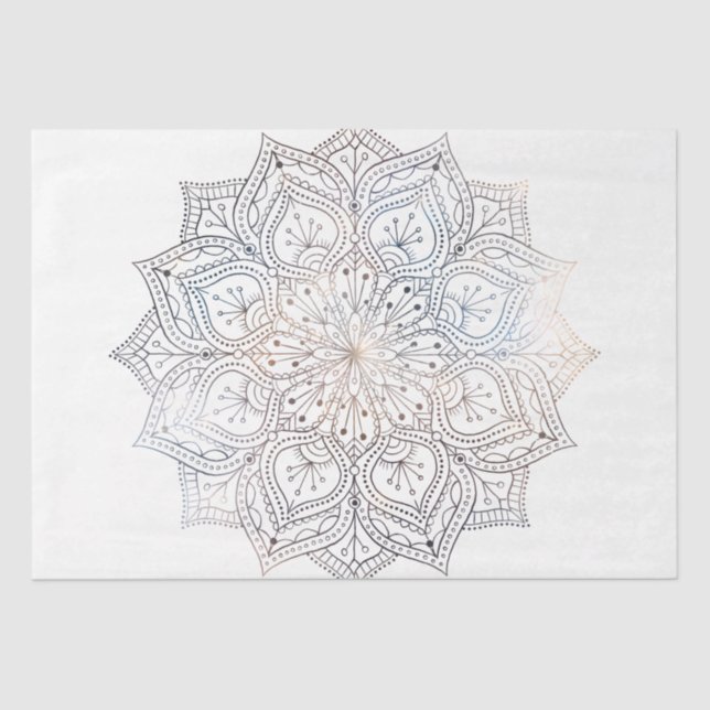 Papel De Seda Design da Série Mandala 25 (Frente )
