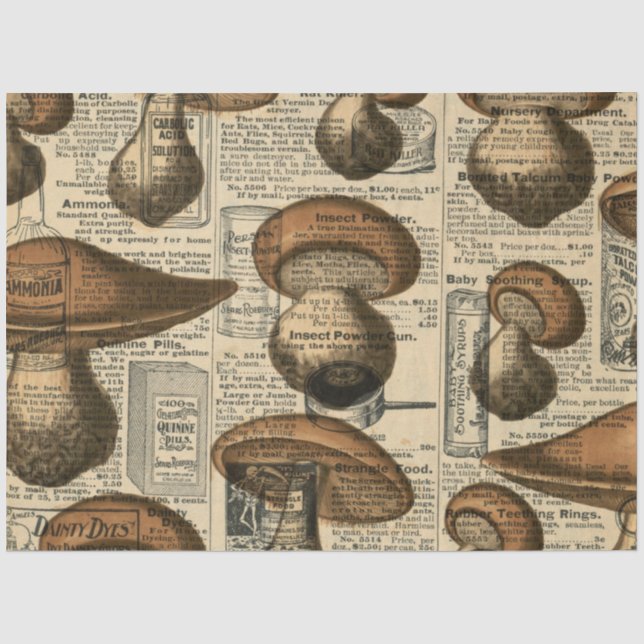 Papel De Seda Design da série Mushroom Ephemera nº 12 (Frente )