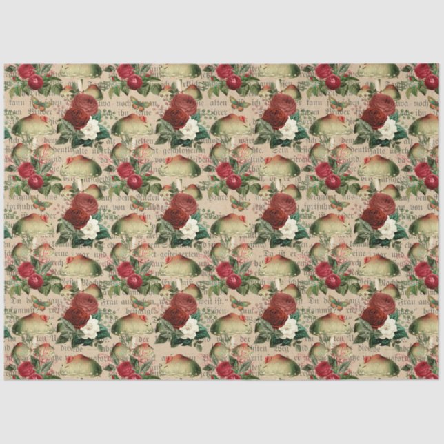 Papel De Seda Design da série Mushroom Ephemera nº 15 (Frente )