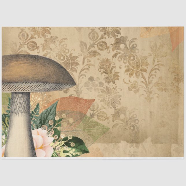 Papel De Seda Design da série Mushroom Ephemera nº 16 (Frente )
