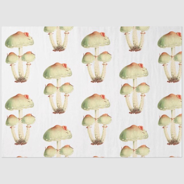 Papel De Seda Design da série Mushroom Ephemera nº 27 (Frente )
