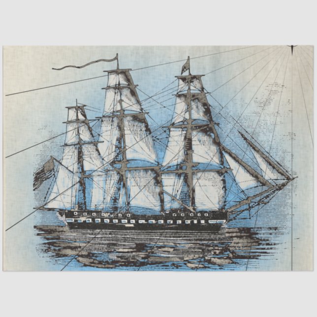 Papel De Seda Design da série náutica 14 (Frente )