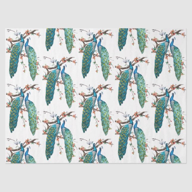 Papel De Seda Design da Série Peacock 6 (Frente )