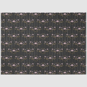 Papel De Seda Design da Série Steampunk Rosa e Dourada 18
