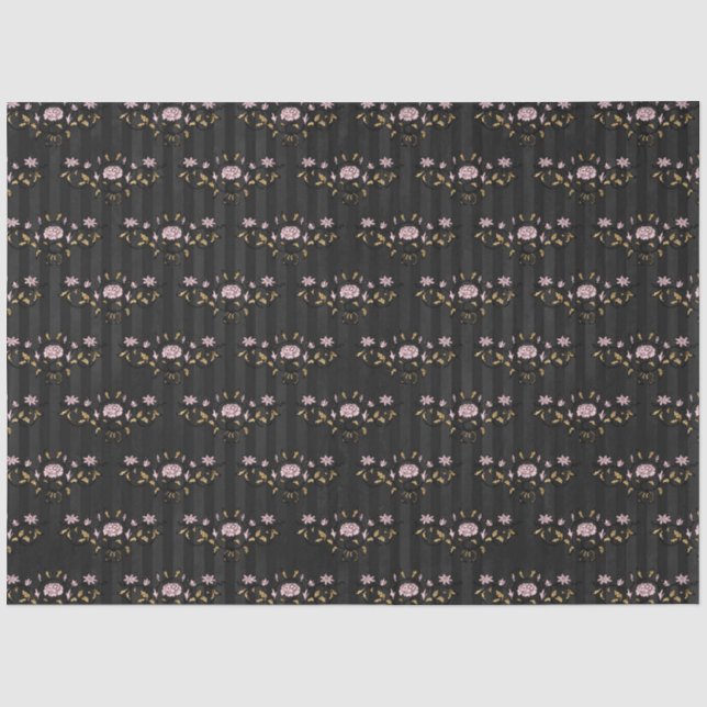 Papel De Seda Design da Série Steampunk Rosa e Dourada 18 (Frente )