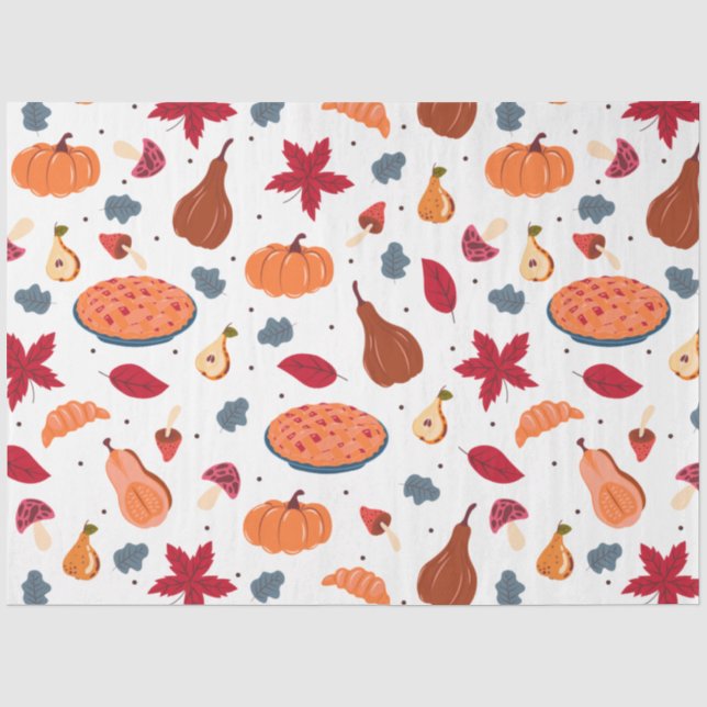 Papel De Seda Design de Ação de Graças da Série Pumpkin 48 (Frente )