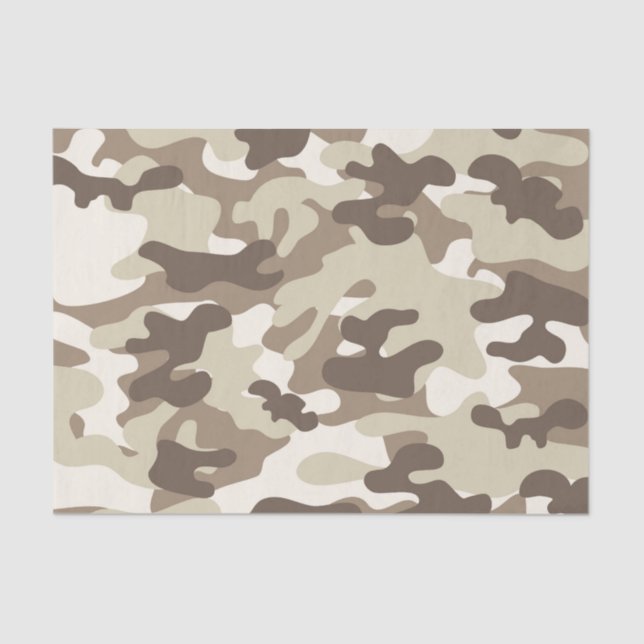 Papel De Seda Design de Brown Camo (Frente )