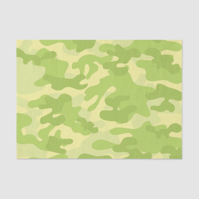 Papel De Seda Design de Camo Verde (Frente )