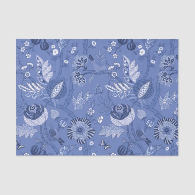 Papel De Seda Design de Chinoiserie sobre a dissociação de fundo (Frente )