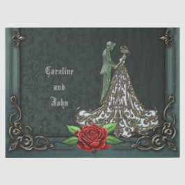 Papel De Seda Design de colheita elegante e romântica.