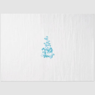 Papel De Seda Design de decoração de turquesa média, azul escura