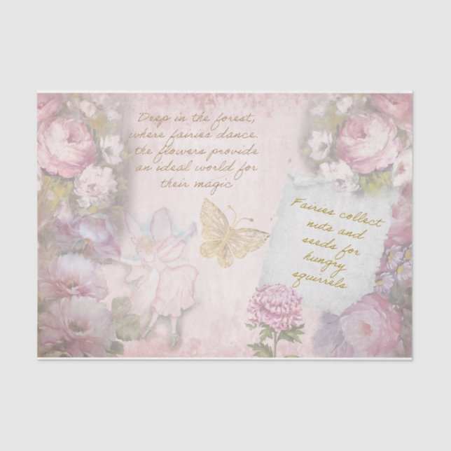 Papel De Seda Design de fadas 1 (Frente )