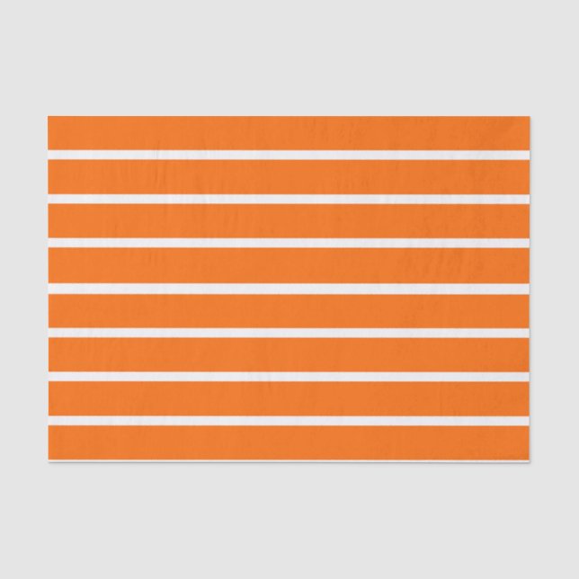 Papel De Seda Design de faixa branca e laranja (Frente )