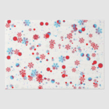 Design de floco de neve azul e vermelho