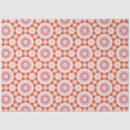 Papel De Seda Design de flor japonesa em decúbito branco laranja