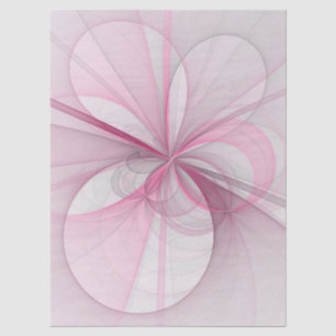 Papel De Seda Design de fractal moderno abstrato rosa cinza