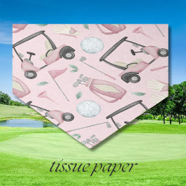 Papel De Seda Design de Golfe Feminino na moda rosa