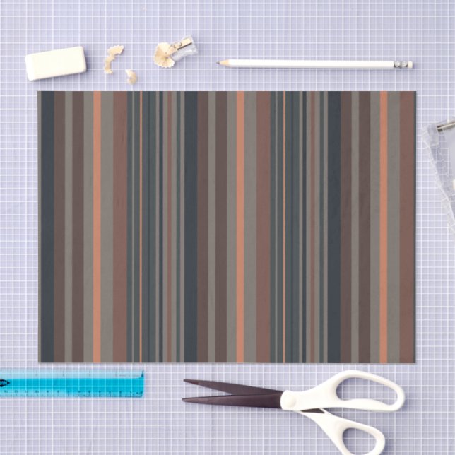 Papel De Seda Design de Listras de Bosque Floresta Escura (Arte )