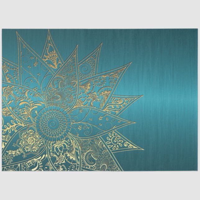 Papel De Seda Design de mão desenhada com capa de flor branca (Frente )