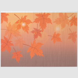 Papel De Seda Design de outono com folhas de maple e efeito de c